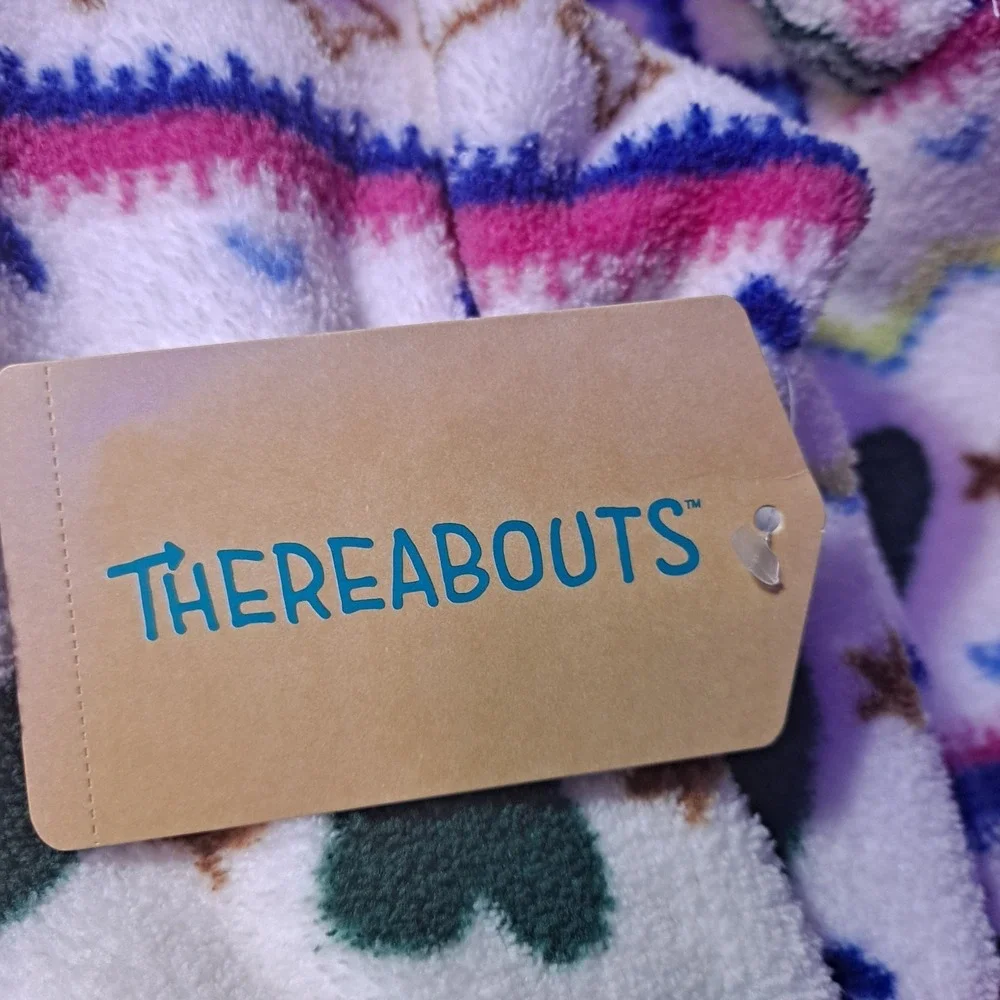 Thereabouts Girls Sherpa Jacket Soft Colorful Happy Girls XL 16